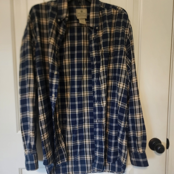 Beretta Blue Plaid Button-Up Shirt XL - Picture 3 of 4